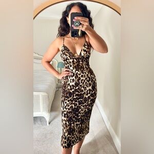 Zara leopard dress, XS, nwt